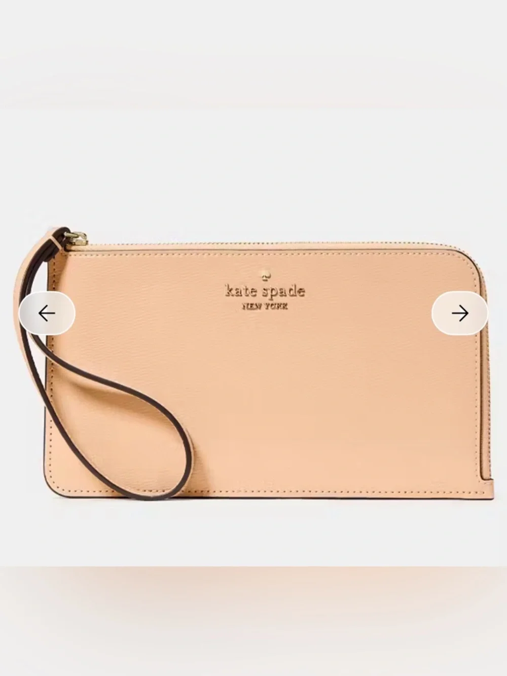 kate spade Lucy Medium L-Zip Wristlet in Citrus Glaze MSRP $139